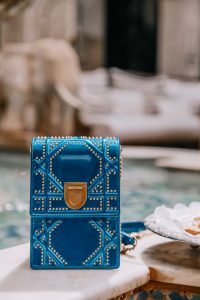 Blue Diorama bag detail shot