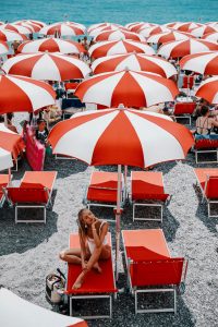 Amalfi coast umbrellas
