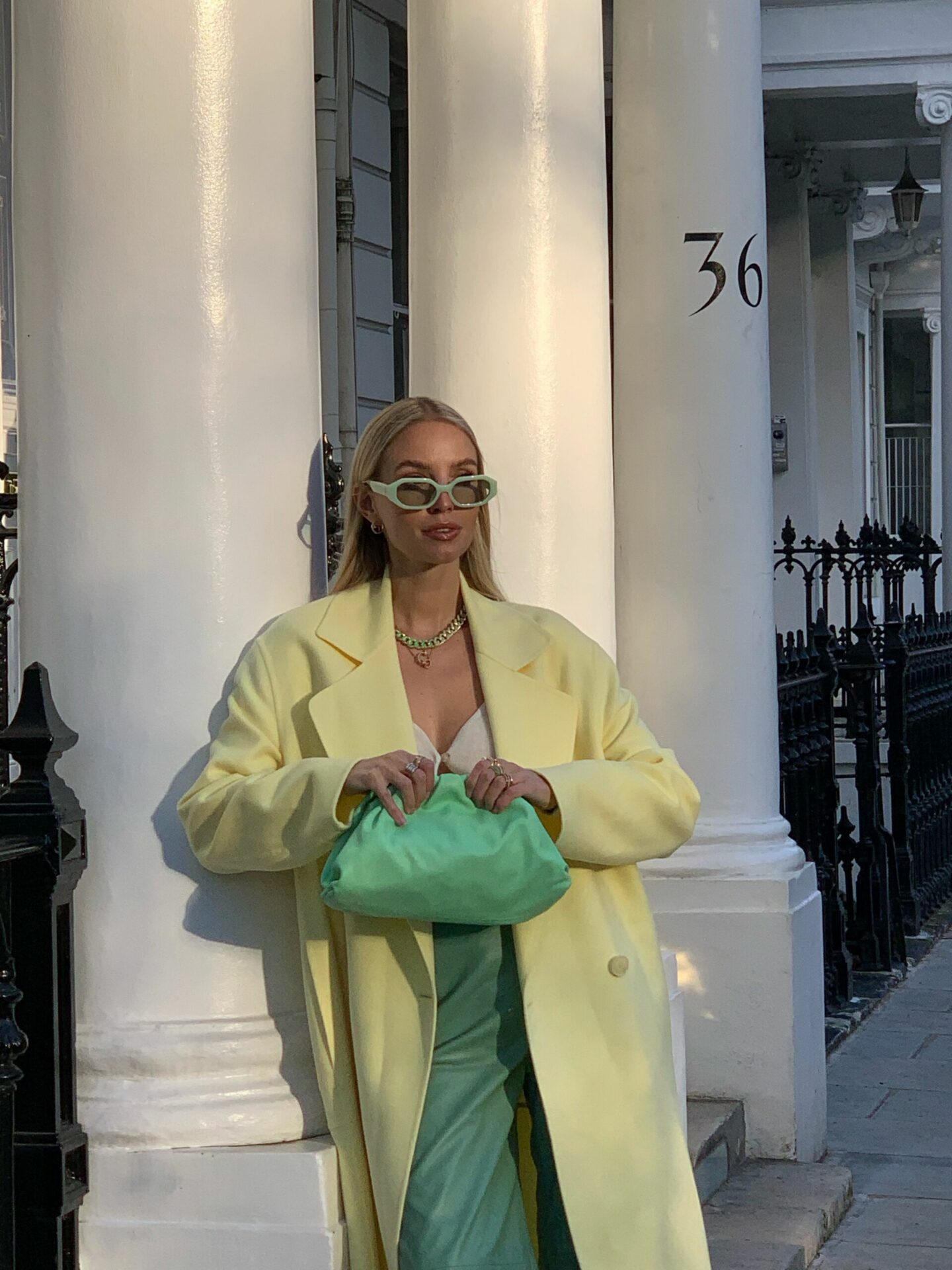 OOTD: Stella coat x Bottega mint - Leonie Hanne