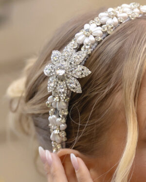 Embellished floral headband